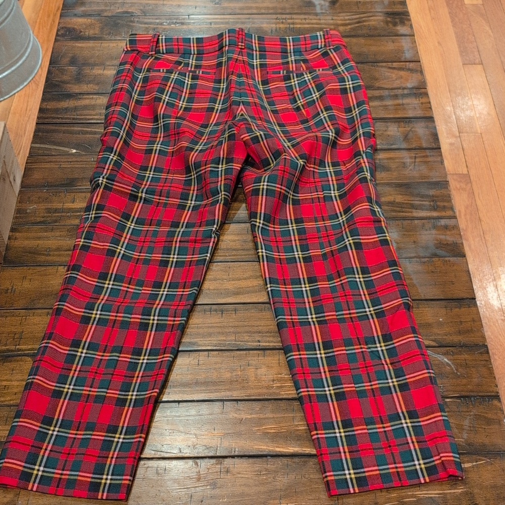 J. Crew Cameron Slim Ankle Crop Pants Tartan Wool Blend - Picture 6 of 9